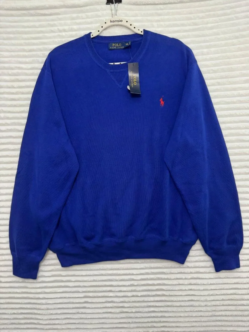 Polo Ralph Lauren Men XXL Royal Blue Knit Sweater 100% Cotton NWT
